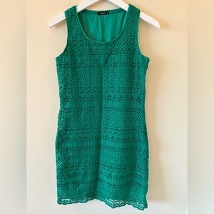 Splash Green Mini Dress